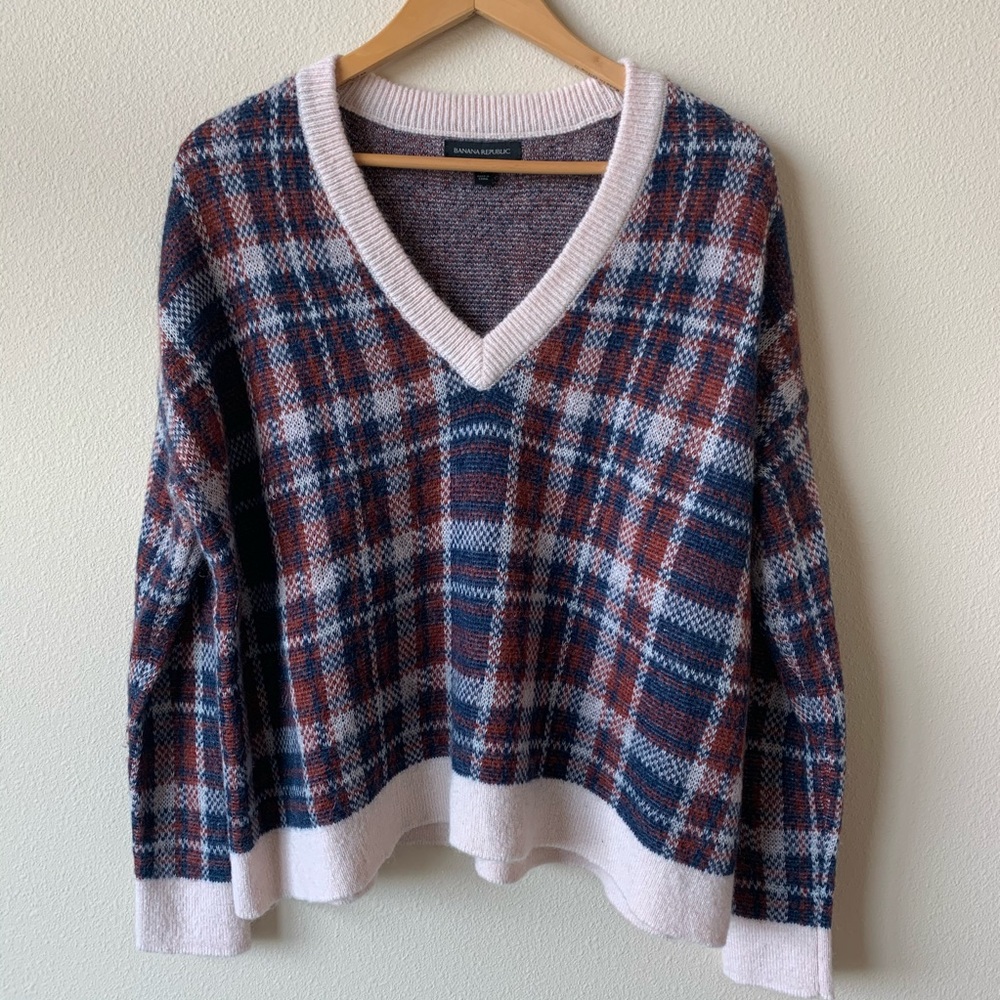 banana republic plaid sweater